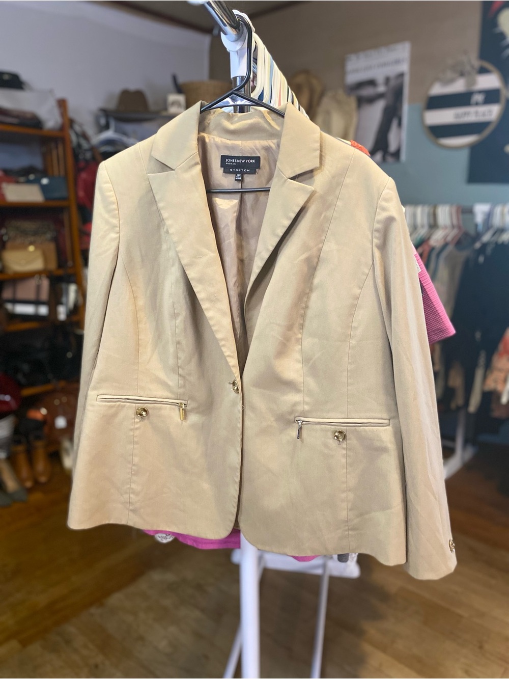 Jones New York Beige Tailored Blazer
